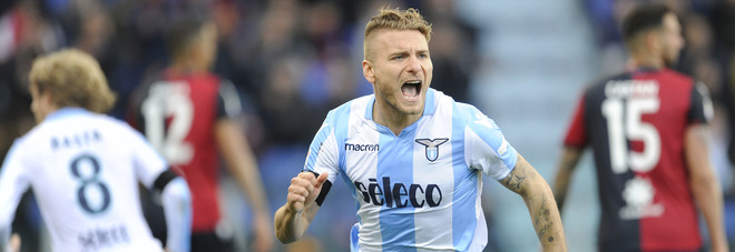 Magia di Immobile, evitata
la sconfitta a Cagliari: 2-2