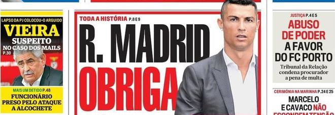Cristiano Ronaldo, stampa portoghese: il Real Madrid spinse perchè pagasse la modella