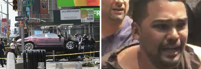Auto sulla folla a Times Square. Il video choc dei passanti travolti. E le foto dei feriti e dell'investitore