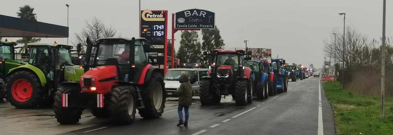 Caserta, protesta agricoltori