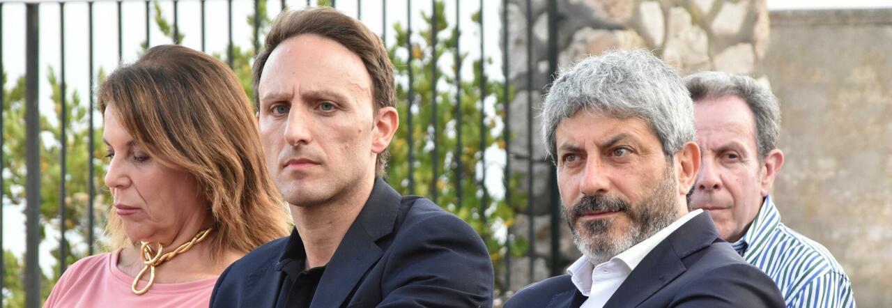 Il deputato Pd Roberto De Luca ed il leader grillino Roberto Fico ieri a Capri