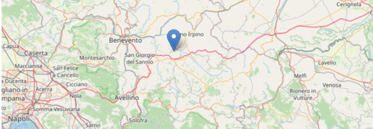 Terremoto in Campania oggi di magnitudo 3.5 tra Avellino e Benevento: paura nella notte