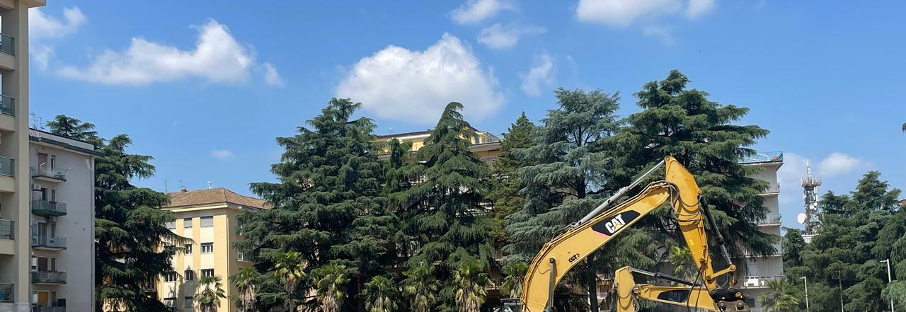 Il cantiere della scuola Torre