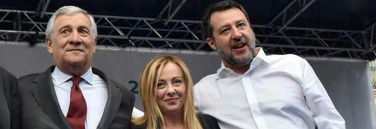 Antonio Tajani, Giorgia Meloni e Matteo Salvini