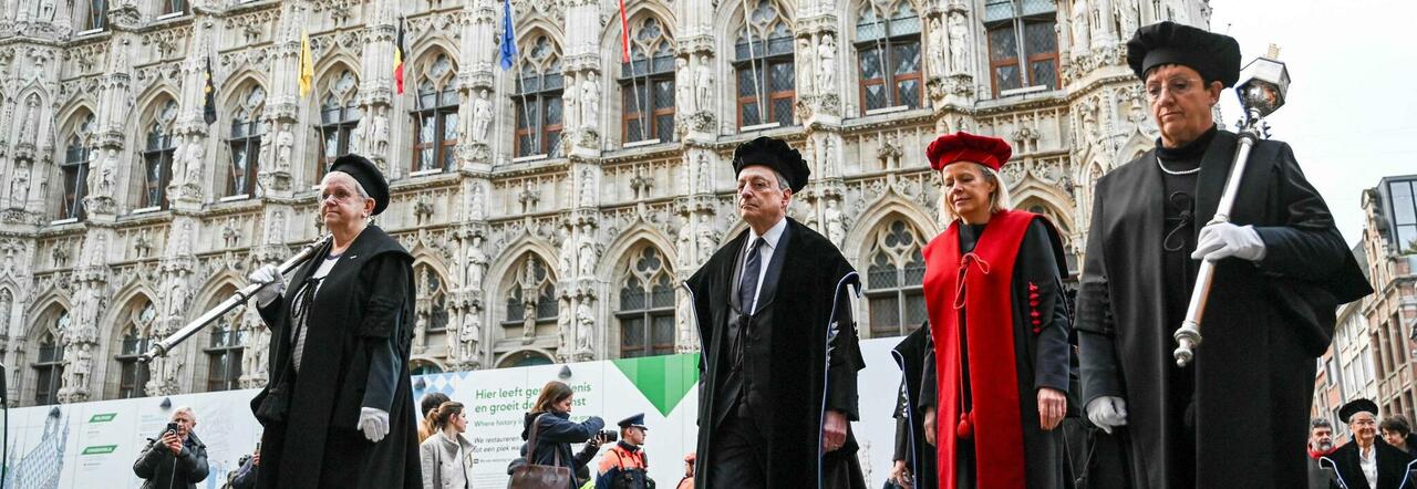 Draghi: «L'ordine globale è defunto, la Ue rischia di diventare subordinata e divisa»