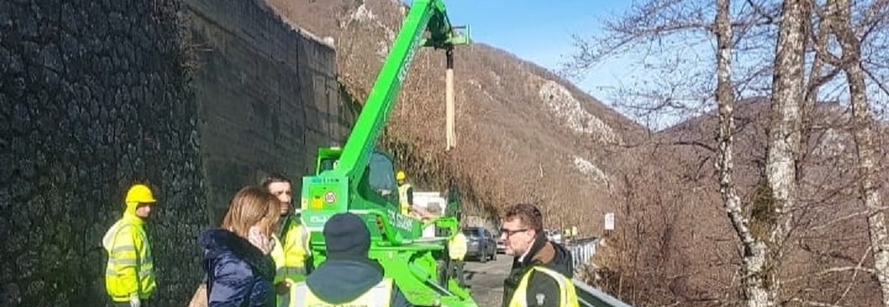 I lavori sulla provinciale per Montevergine