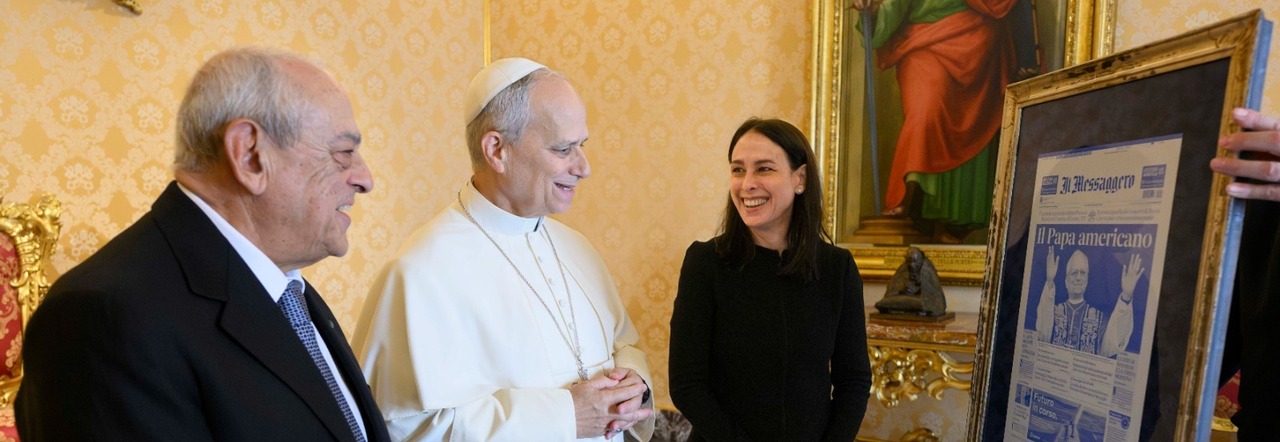 Francesco Gaetano Caltagirone e Azzurra Caltagirone ricevuti in udienza da Papa Leone XIV