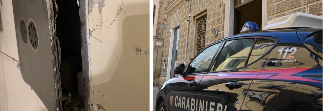 Una cassaforte smurata in un'immagine d'archivio