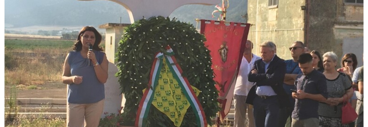 Arcangela Pertrucci durante una commemorazione