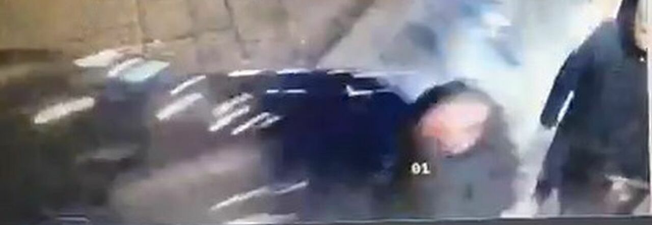 Un frame dello schianto nel video