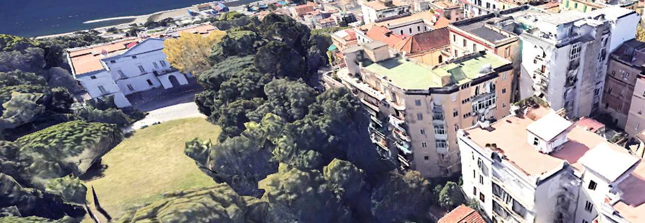La zona pericolante vista da Google Earth
