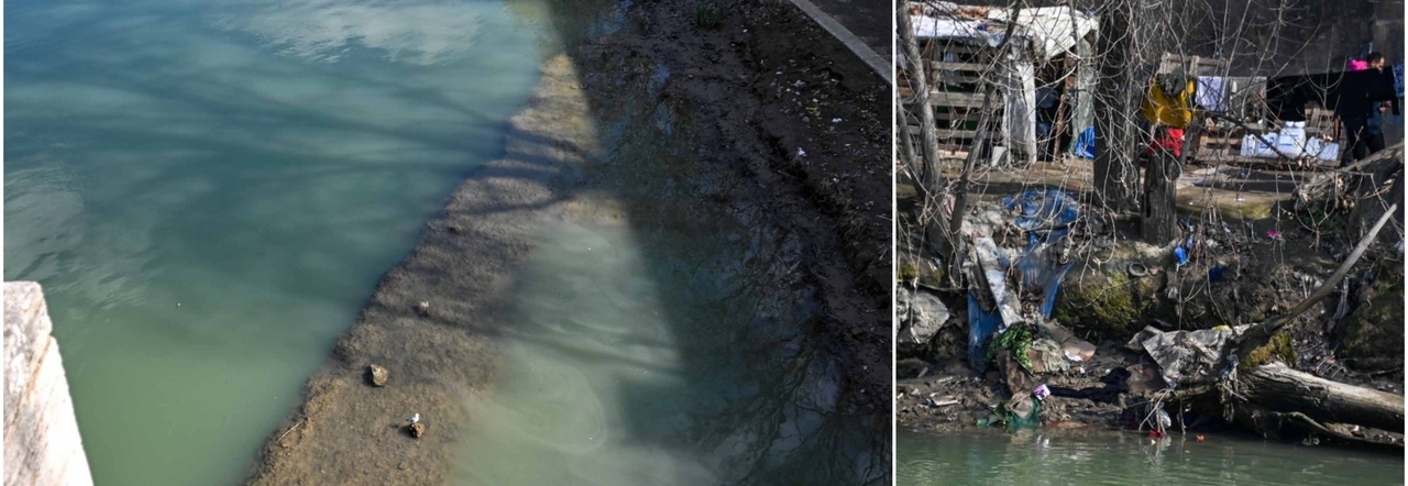 Siccità piega il Tevere, affiorano isole di rifiuti: picco di scontri tra canoe