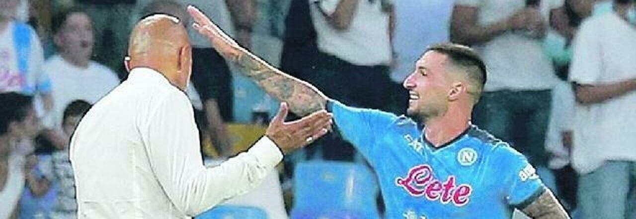 Matteo Politano con Luciano Spalletti ai tempi del Napoli