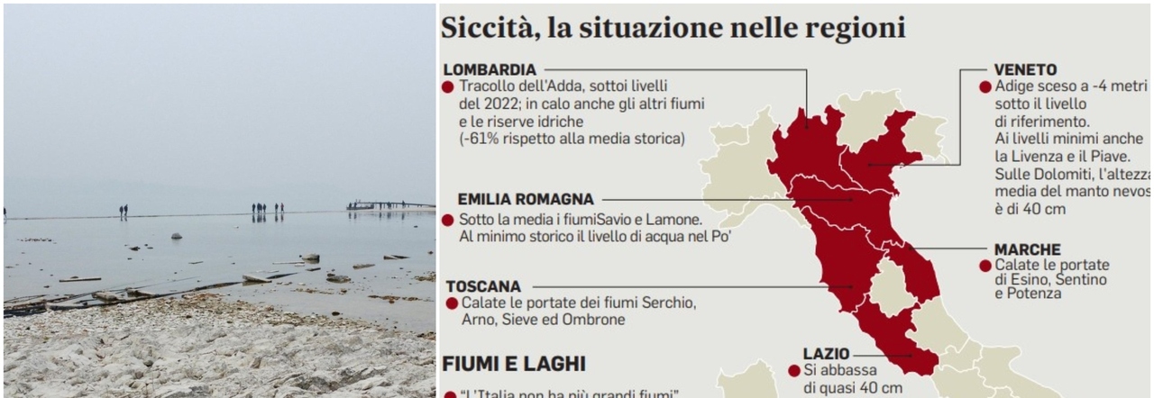 Siccità, dall'Agro Pontino all'Adige fino al Po: la mappa dell emergenza siccità. Ora servono dieci miliardi