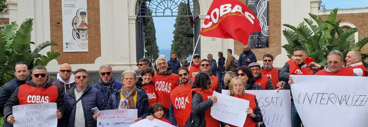 La manifestazione agli Scavi di Ercolano