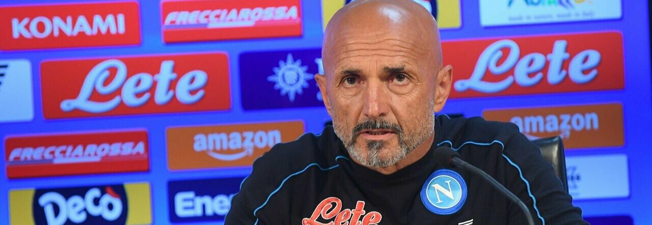 Luciano Spalletti in una delle conferenze stampa a Castel Volturno