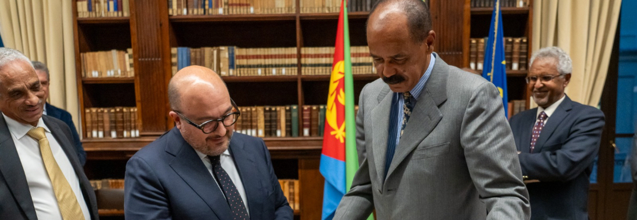 Gennaro Sangiuliano con il presidente eritreo