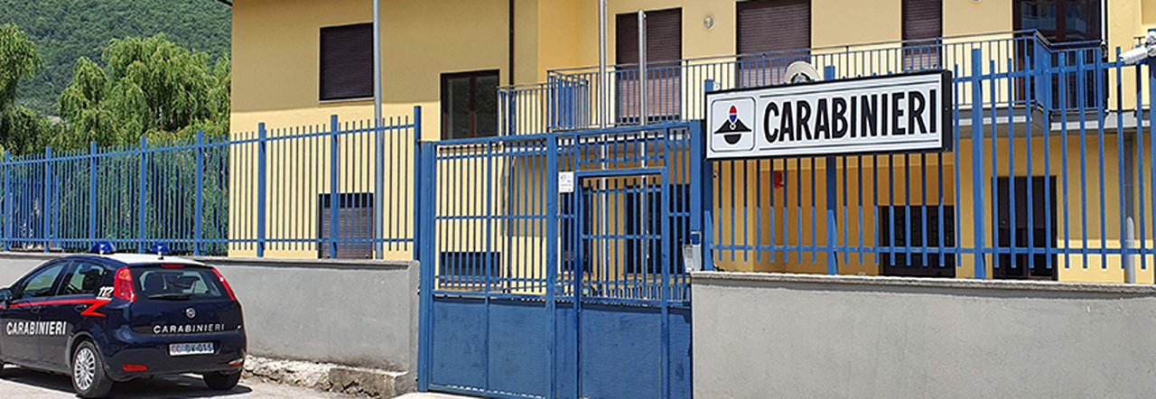 La stazione dei Carabinieri a Monteforte Irpino