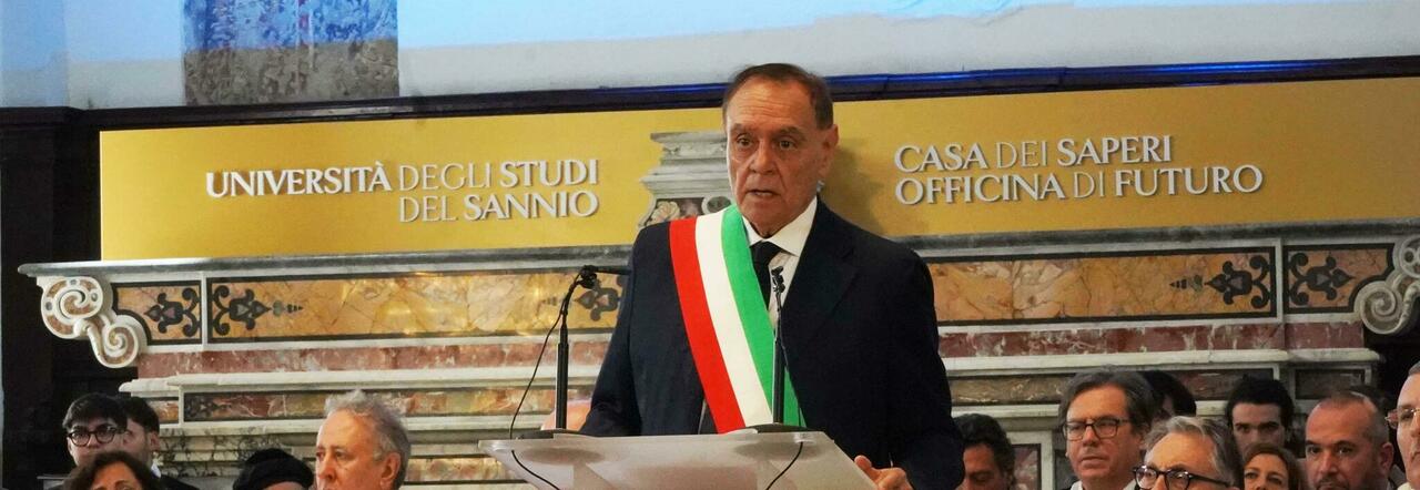 Il sindaco Clemente Mastella all'inaugurazione dell'anno accademico di UniSannio