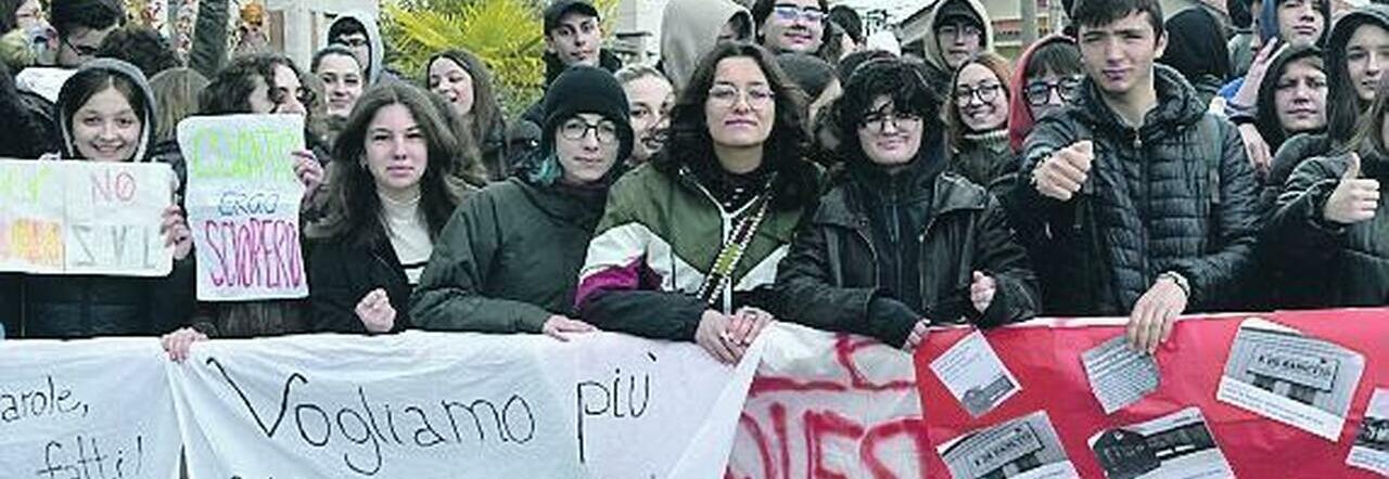 La protesta degli studenti del De Sanctis