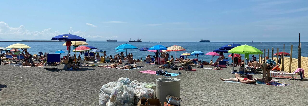Una spiaggia a Salerno
