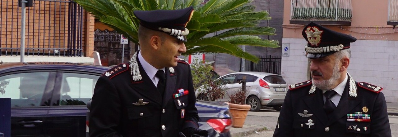 L'arrivo del generale Jannece al Comando provinciale dei carabinieri