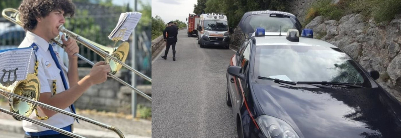Giulio D'Aliesio, 19 anni, morto in moto sulla strada per Montecassino