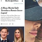 Francesco Totti e Ilary Blasi, il divorzio diventa un caso mondiale: ne parla anche il New York Times