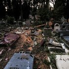 Roma, pino cade al Verano: tombe distrutte o danneggiate