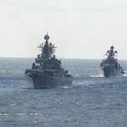 Un incrociatore russo davanti alla Puglia