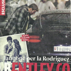 Belen Rodriguez, Andrea Iannone e Santiago salgono su una Bentley (Novella2000)