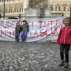 Montecitorio protesta contro la Dad (foto Paolo Caprioli/Ag.Toiati)