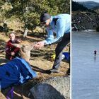 Cerva rimane intrappolata nel lago ghiacciato: salvataggio eroico dei sommozzatori dei vigili del fuoco
