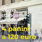 Roma, stangata al bar: 4 panini a 120 euro