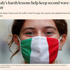 Coronavirus, il Financial Times elogia l'Italia: «Così ha frenato la seconda ondata»