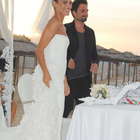 Bianca Guaccero e Dario Acocella, matrimonio sulla spiaggia (foto LaPresse)