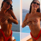 Giulia De Lellis a Mykonos, il topless da urlo: le foto supersexy, «bimba felice». Ma i fan la stroncano tra i commenti