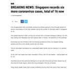 FAKE Un focolaio di coronavirus a Singapore? Il governo è intervenuto per fermare la notizia falsa