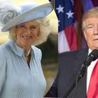 Camilla e l'occhiolino alle spalle di Donald Trump: il video fa furore sui social