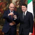 Il passaggio di consegne fra Enrico Letta e Matteo Renzi a Palazzio Chigi