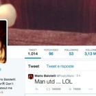 • Balotelli sfotte lo United. Insulti su Twitter: "Scimmia"