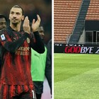 Milan, Ibrahimovic alla partita di addio? Spuntano le foto da San Siro: sui cartelloni «GodBye Zlatan»