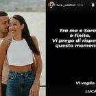 Luca Salatino e Soraia Cerruti si sono lasciati, lui conferma tutto. Lei chiude il profilo, ma arriva la replica