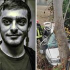 Teramo, auto contro l'albero: morto Matteo Tersone, aveva 22 anni. Gravissimo l’amico che era alla guida