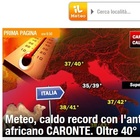 • Italia infuocata da Caronte: temperature record -Previsioni