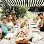 Veronica Lario, pranzo in famiglia: a tavola con figli e nipoti