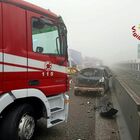 Nebbia in autostrada, schianto tra auto e camion a Piacenza: due morti