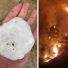 Meteo, Italia tra maltempo e fuoco: grandine come palle da tennis, temporali e vento mentre la Sicilia brucia