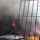 Acilia, incendio insediamento abusivo nomadi in via Morelli Video