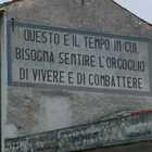 Pordenone, scritta fascista restaurata a Ranzano